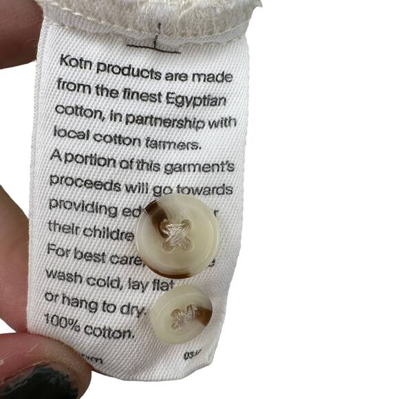 KOTN Light Yellow Egyptian Cotton Oxford Button Down Shirt // 4 - Picture 7 of 7